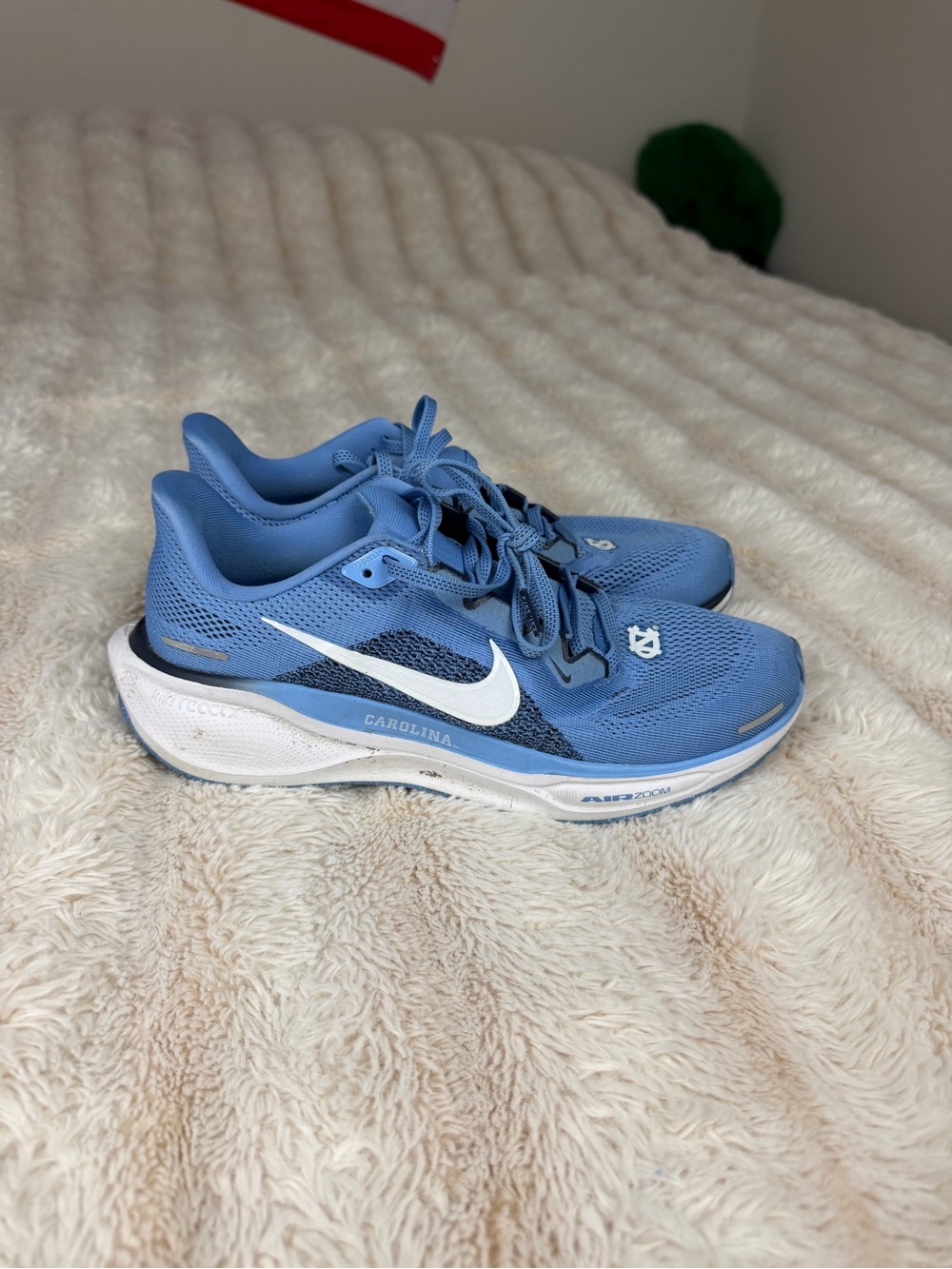 Nike Kids Carolina Blue Lace-Up Running Sneakers with White Swoosh
